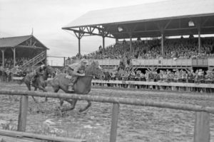 Cloverdale Rodeo Black and White Photo