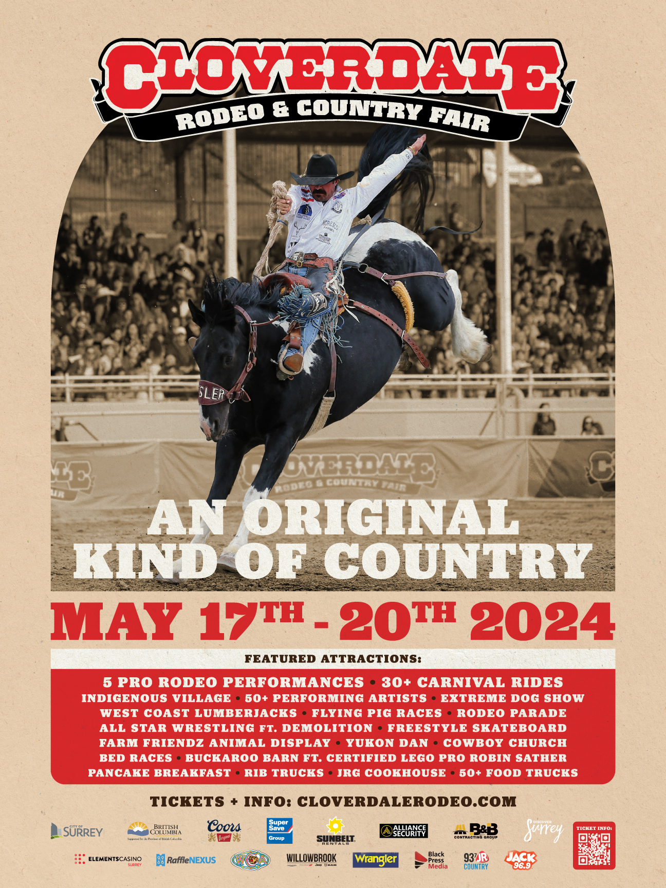 The official 2024 Cloverdale Rodeo and Country Fair Poster
