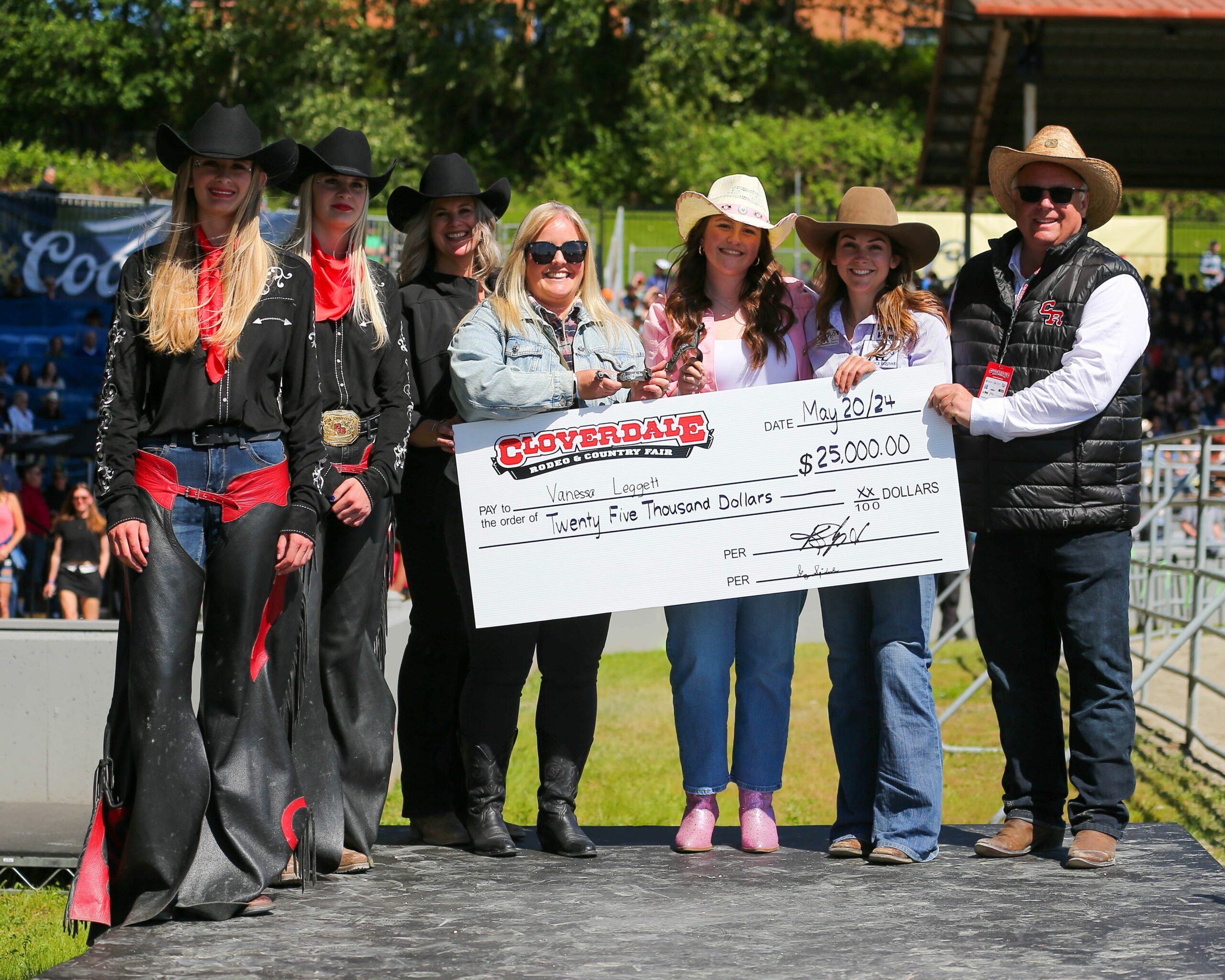 2024 Barrel Racing Champion: Vanessa Leggett 2024 Cloverdale Rodeo Barrel Racing Champion: Vanessa Leggett