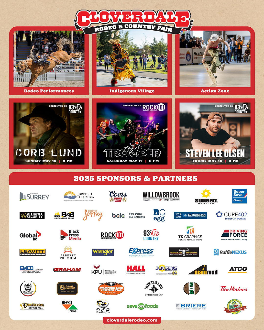 2025 Cloverdale Rodeo and Country Fair Sponsor Recognition