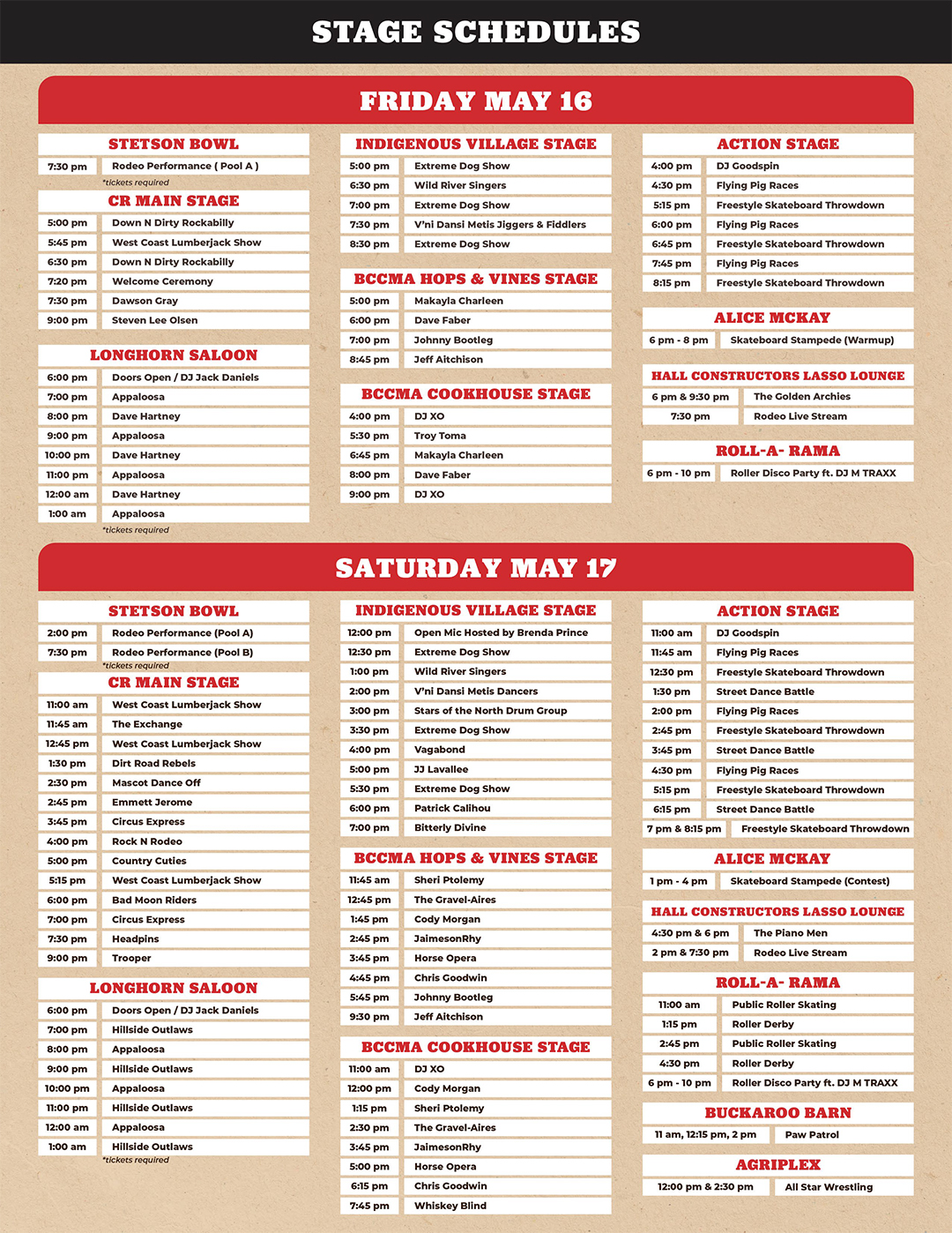 2025 Cloverdale Rodeo and Country Fair Schedule - Page 1