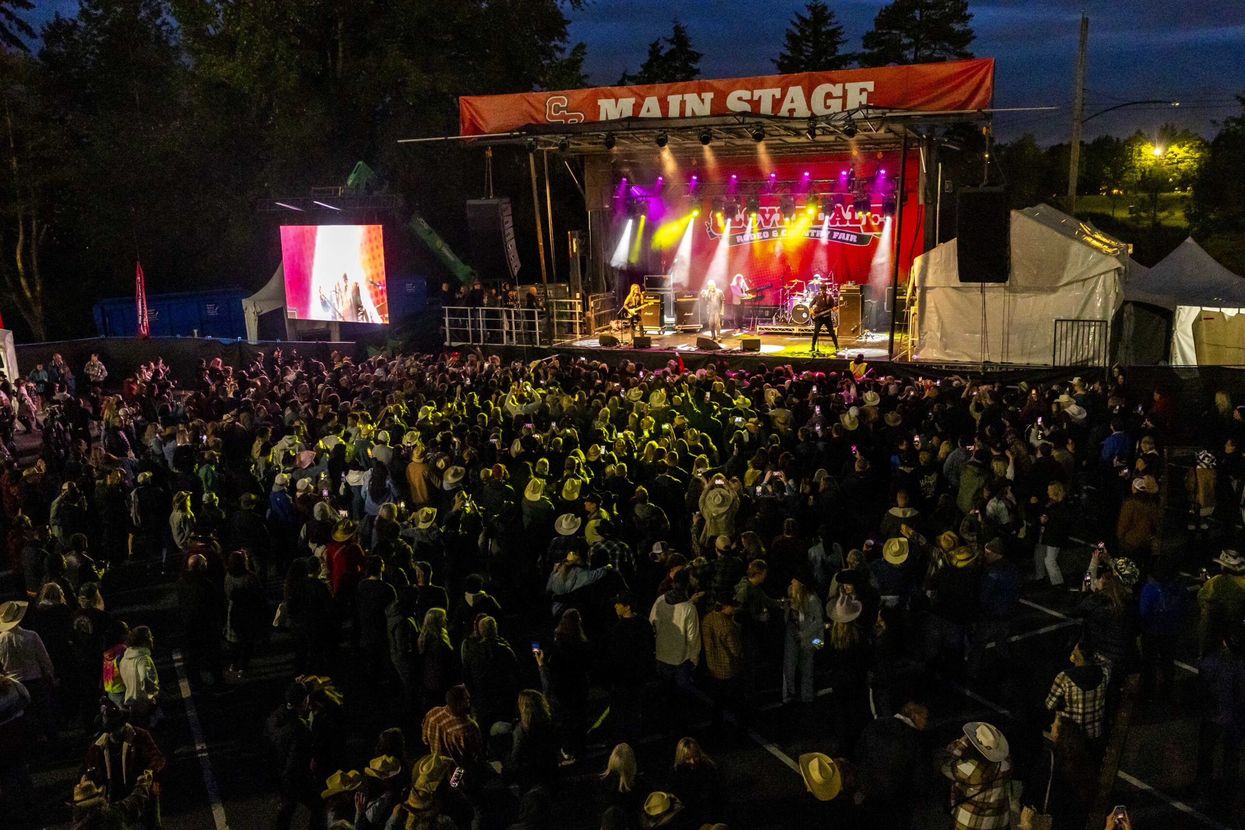 Trooper playing the main stage at the 2025 Cloverdale Country Fair