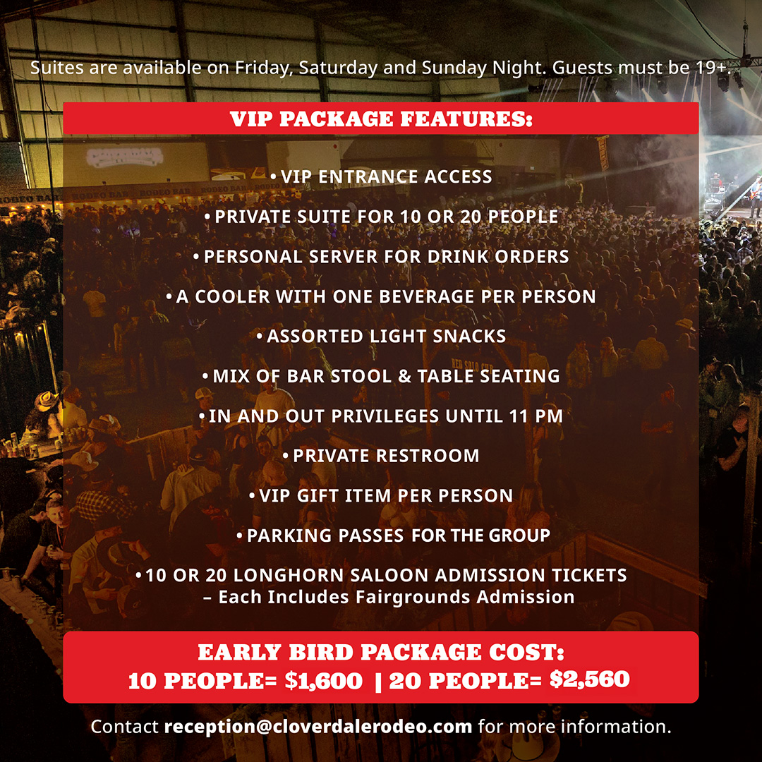 2026 Longhorn Saloon VIP Suite Information