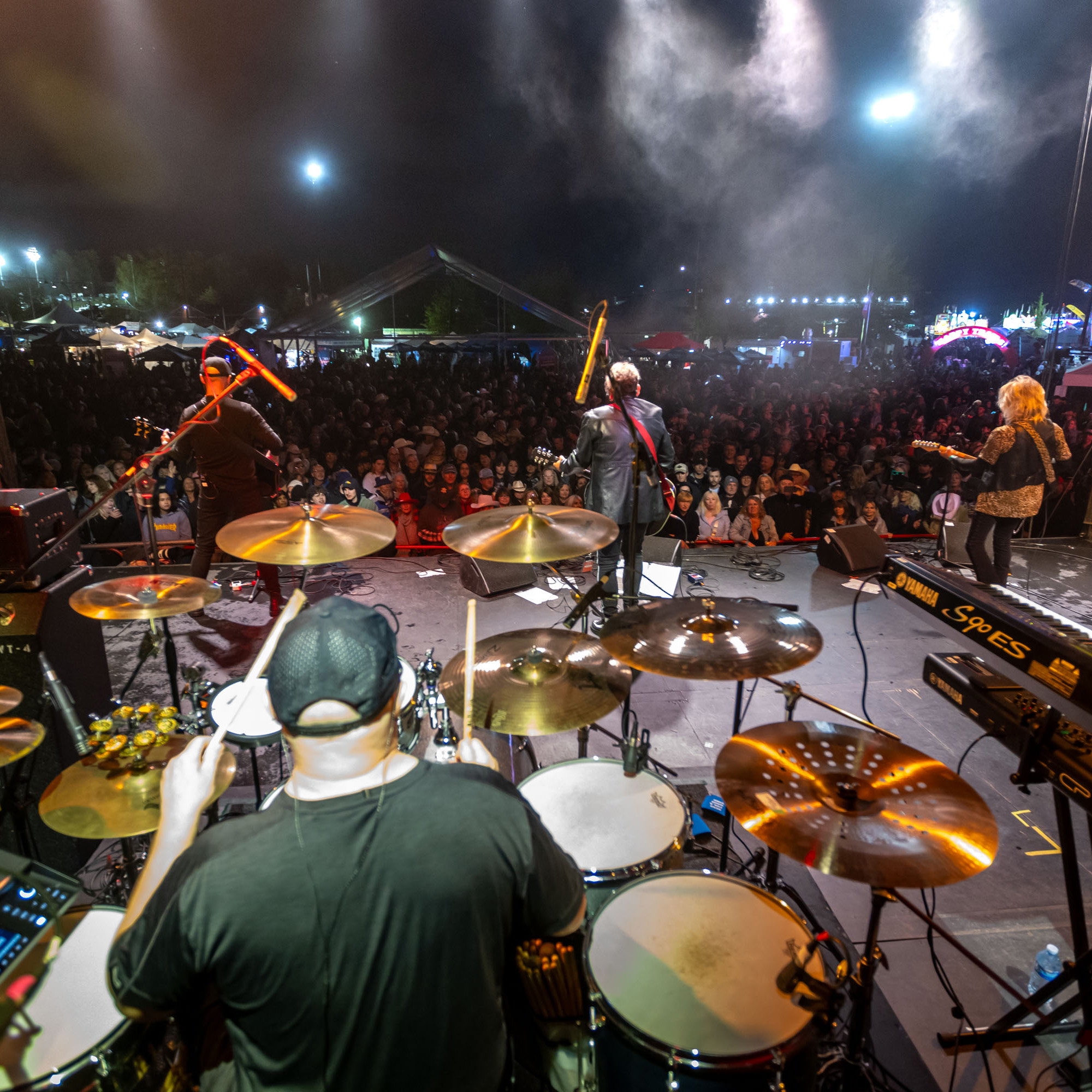 The main stage from behind the drummer