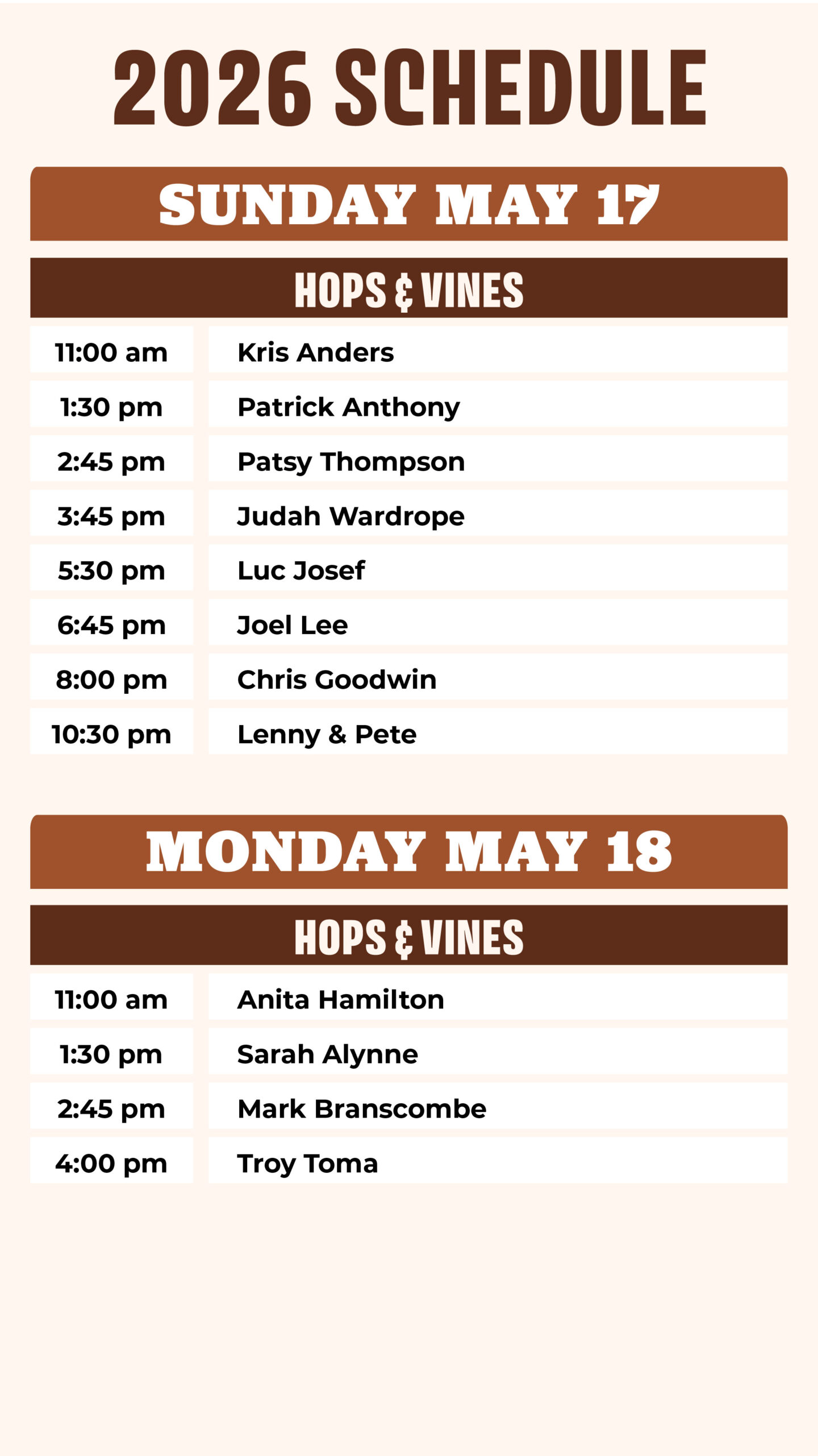 2026 Hops & Vines Schedule - Page 3
