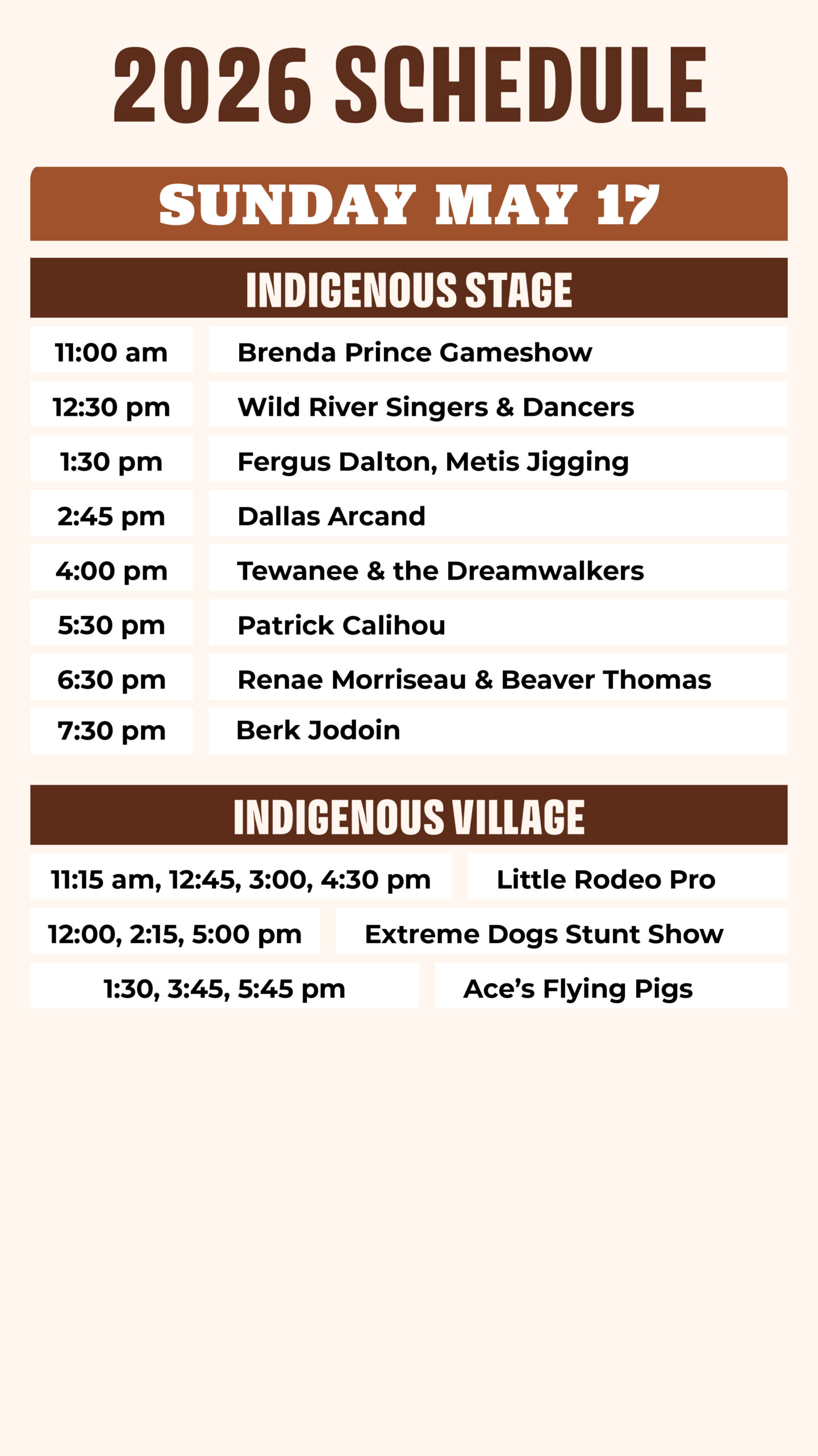 2026 Indigenous Village Schedule - Page 4