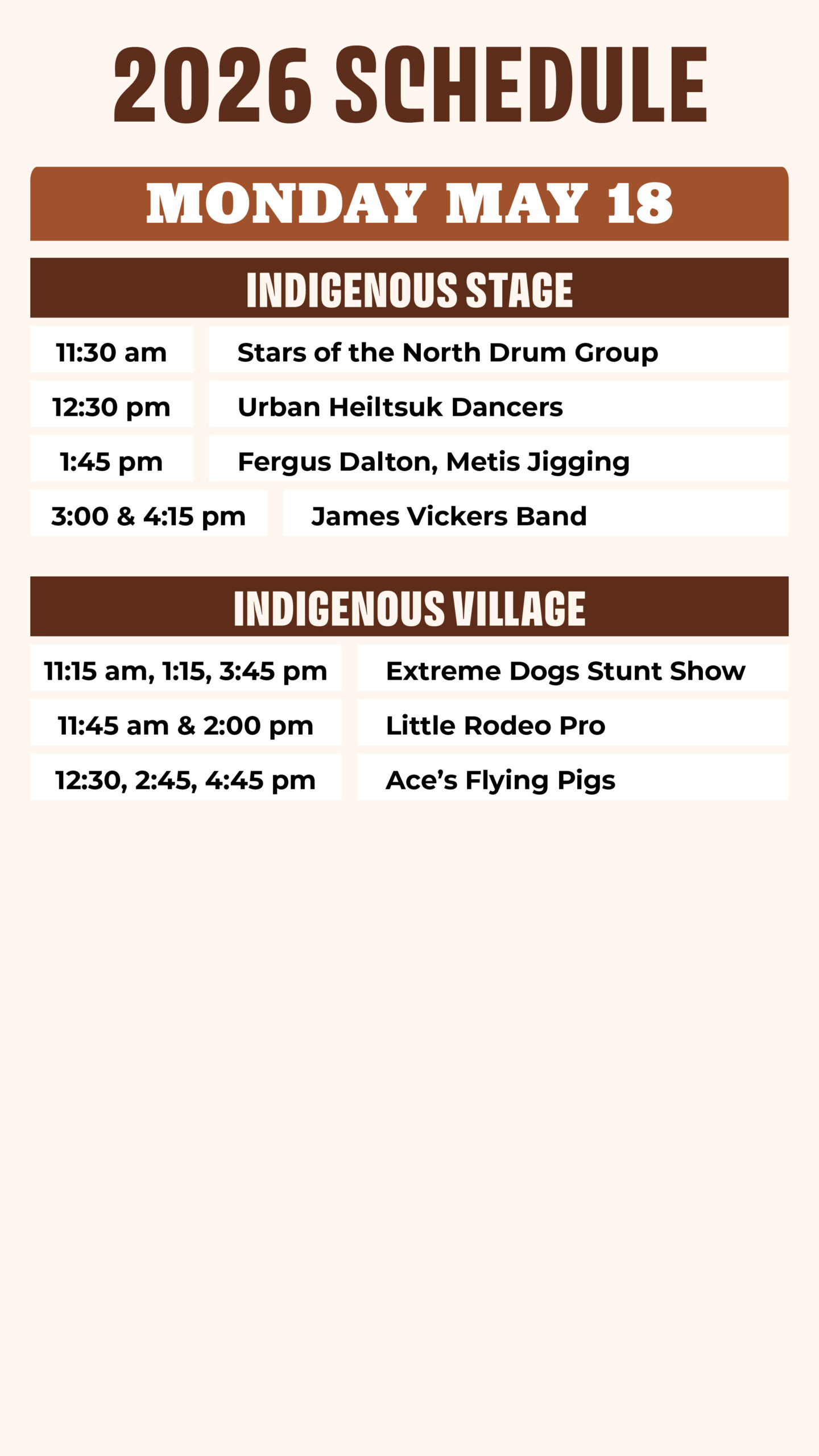 2026 Indigenous Village Schedule - Page 3