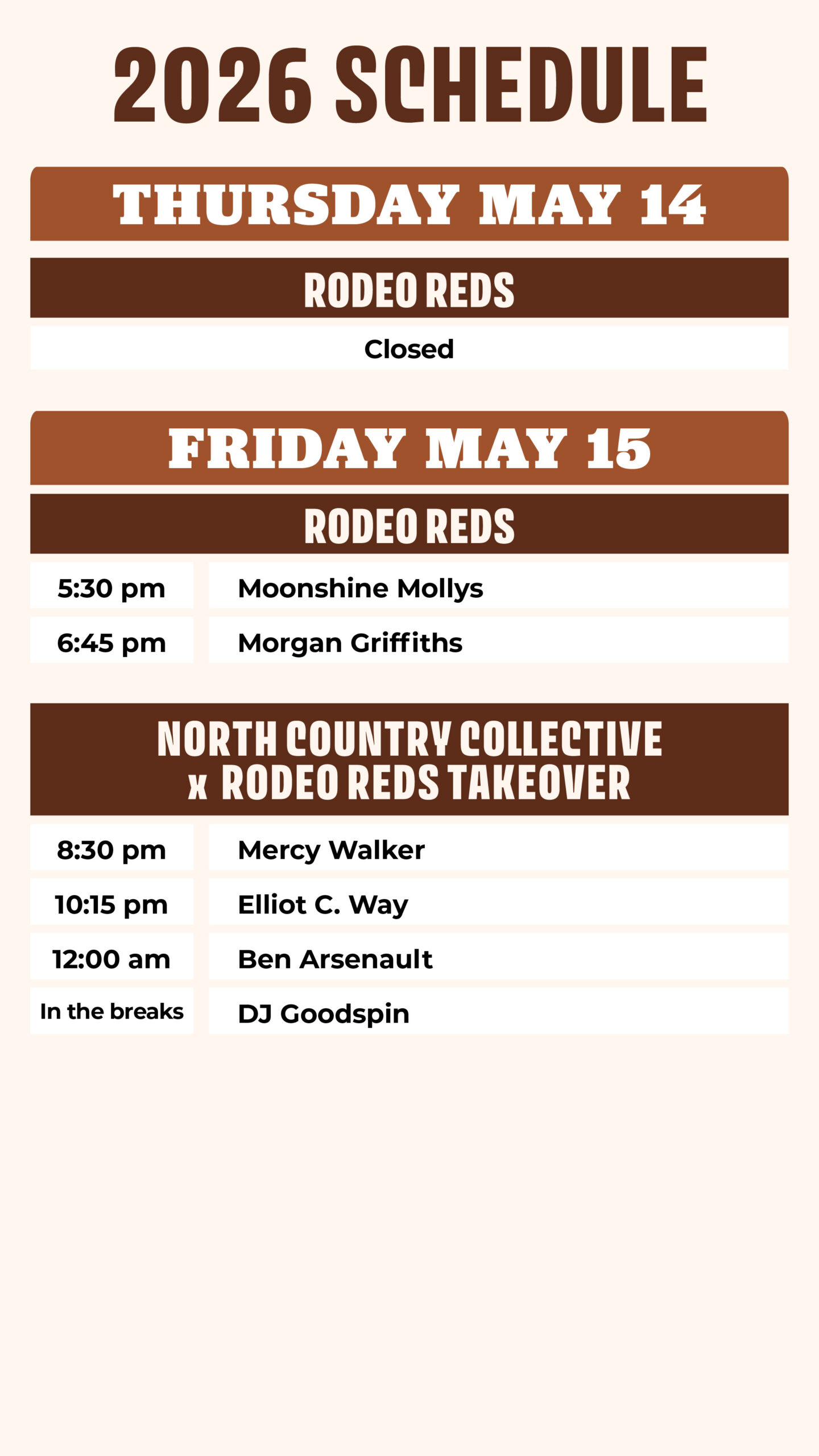 2026 Rodeo Reds Schedule - Page 1