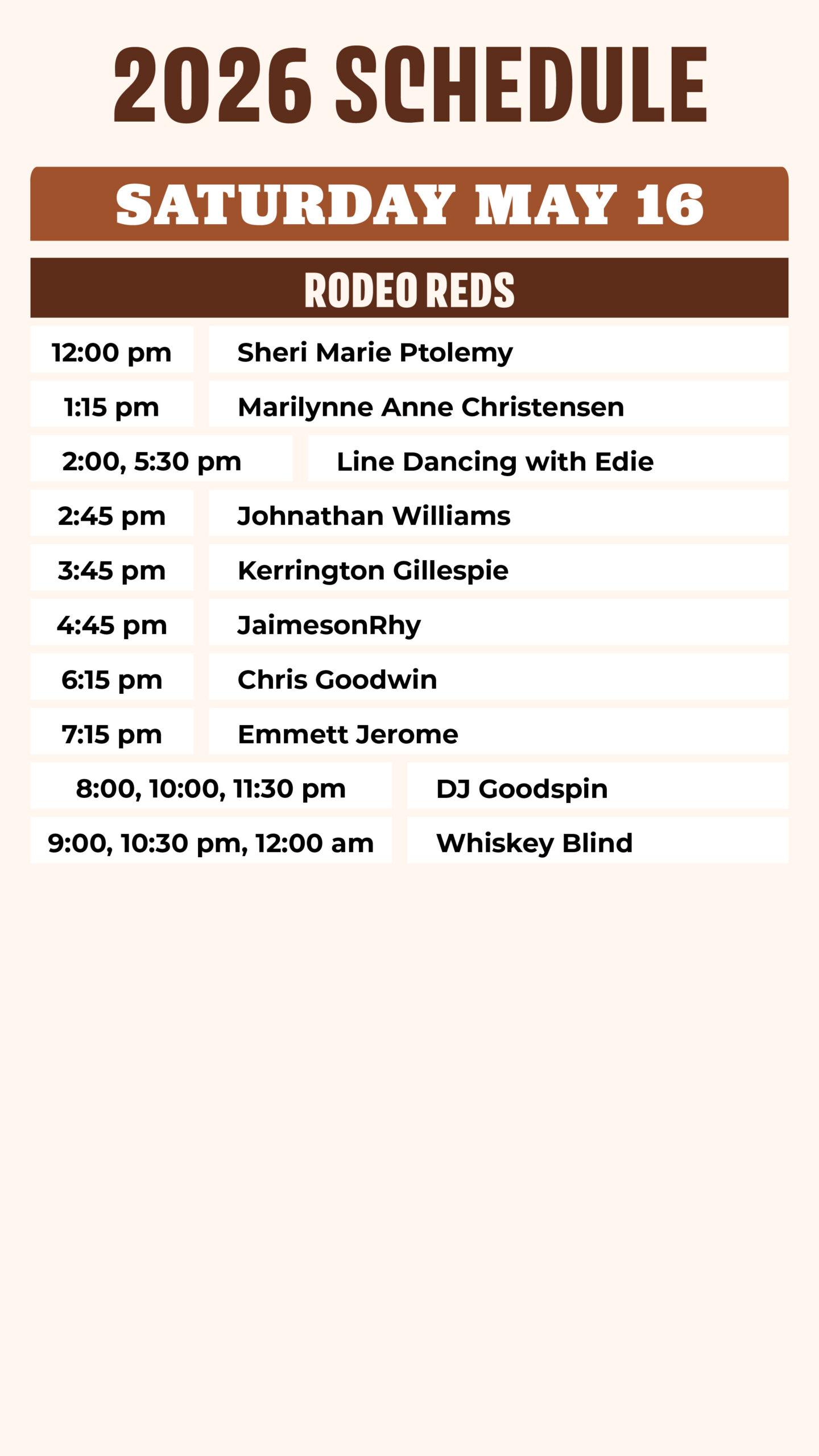 2026 Rodeo Reds Schedule - Page 2