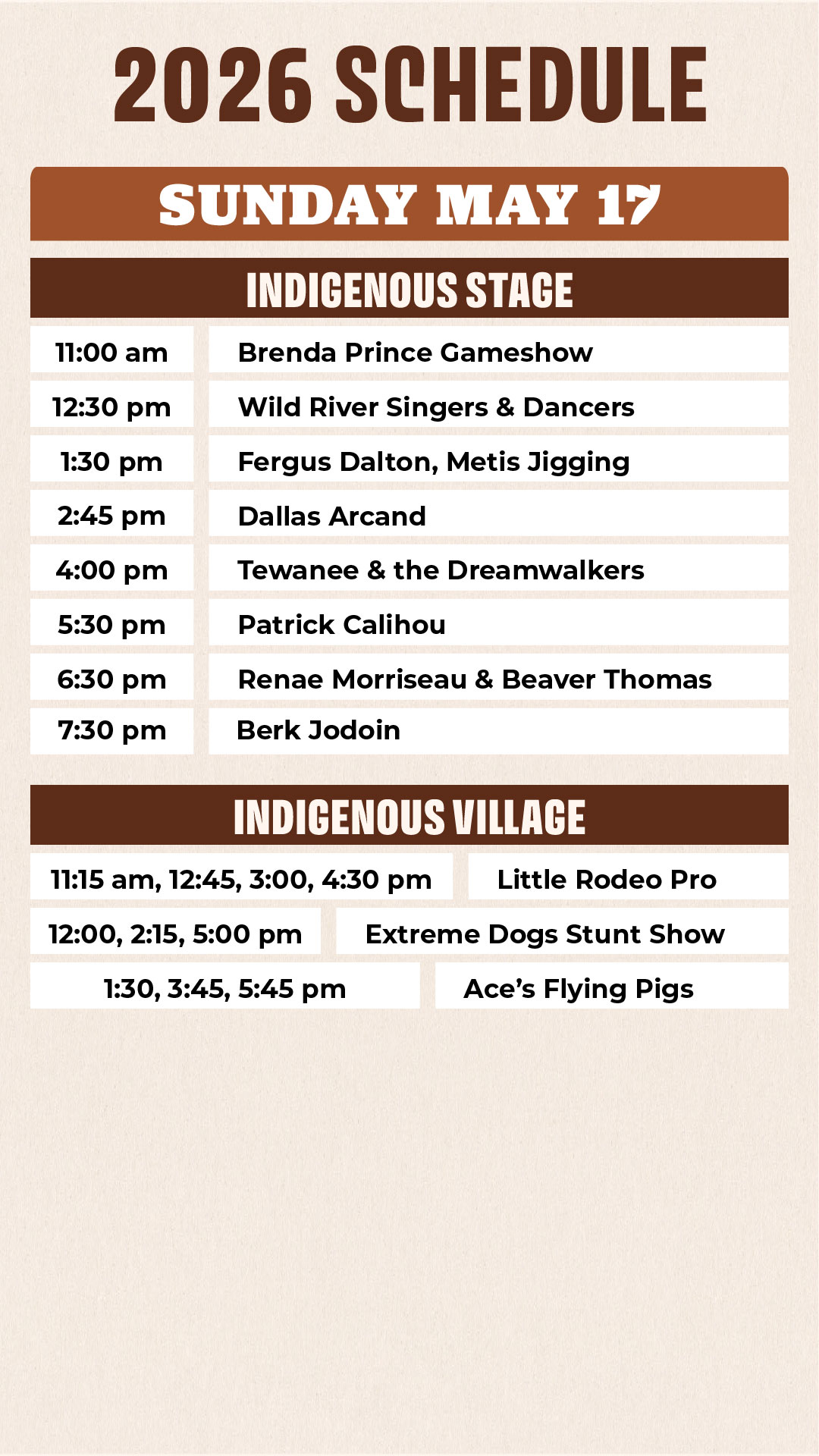 2026 Indigenous Village Schedule - Page 3