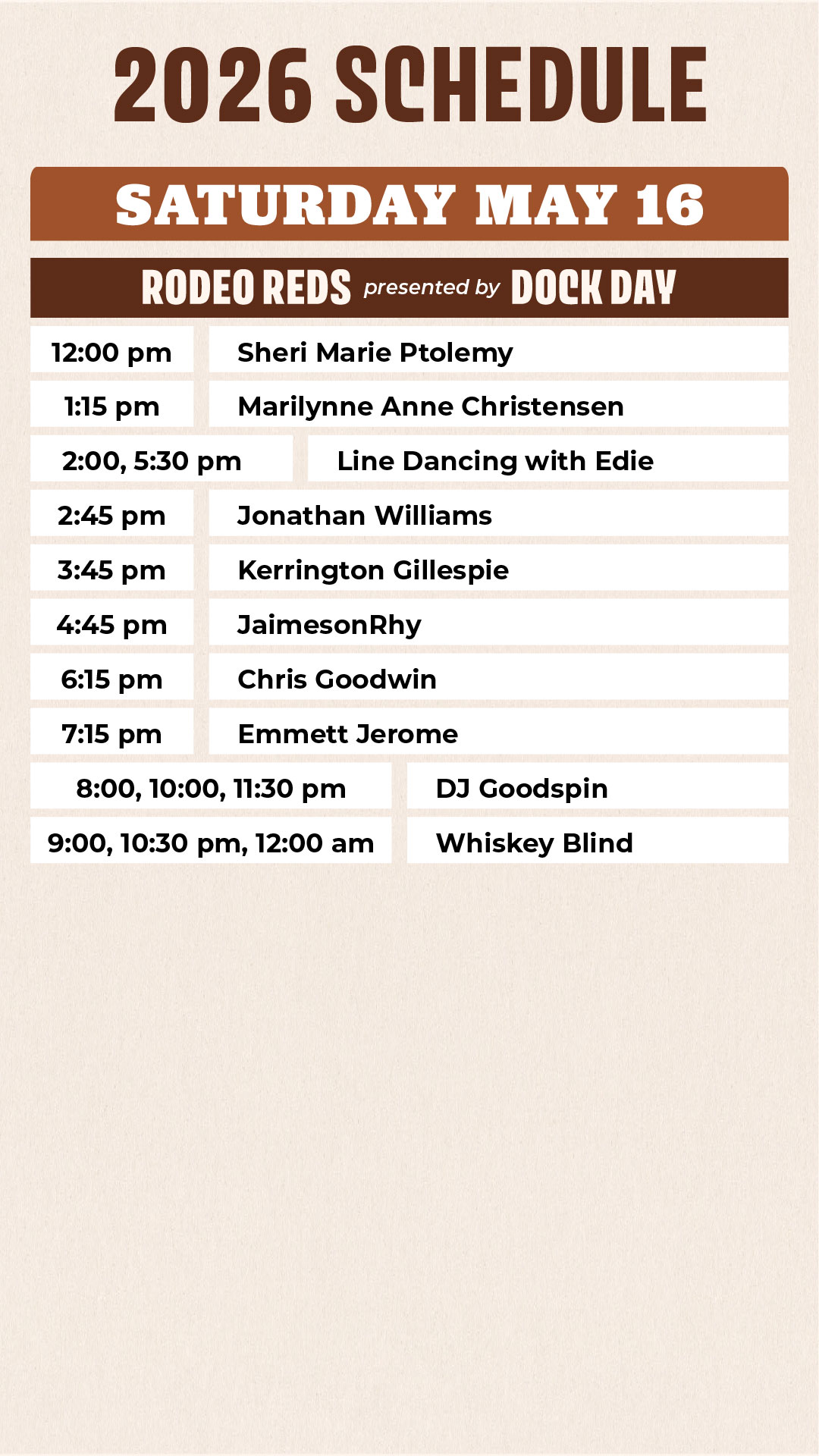 2026 Rodeo Reds Schedule - Page 2