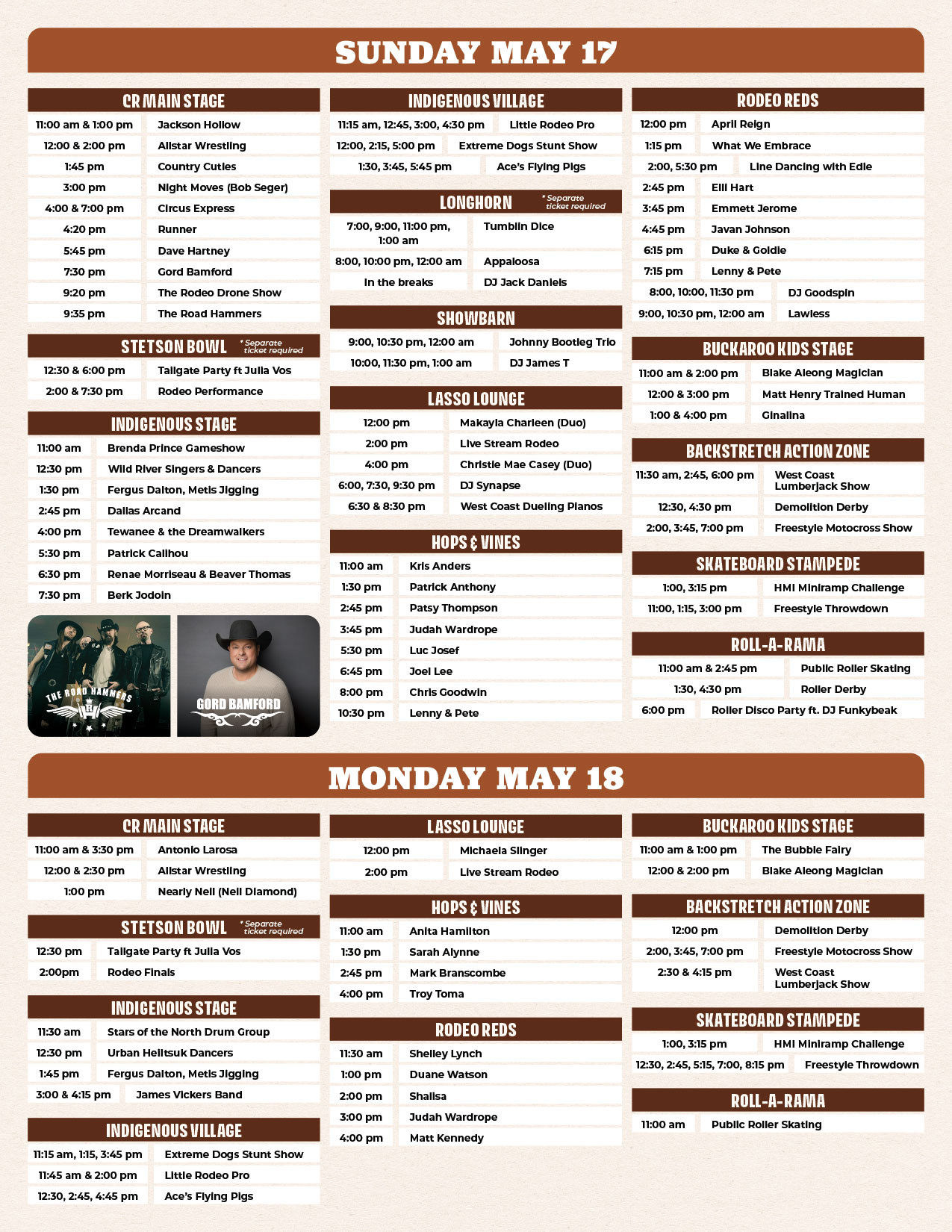 2026 Cloverdale Rodeo and Country Fair Schedule - Saturday